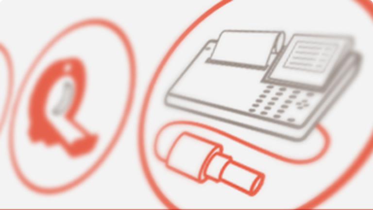 Spirometru și grafică de scanare HRCT.