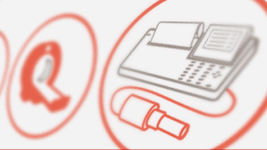 Spirometru și grafică de scanare HRCT.