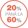 De la 20% până la 60%