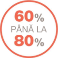 De la 60% până la 80%