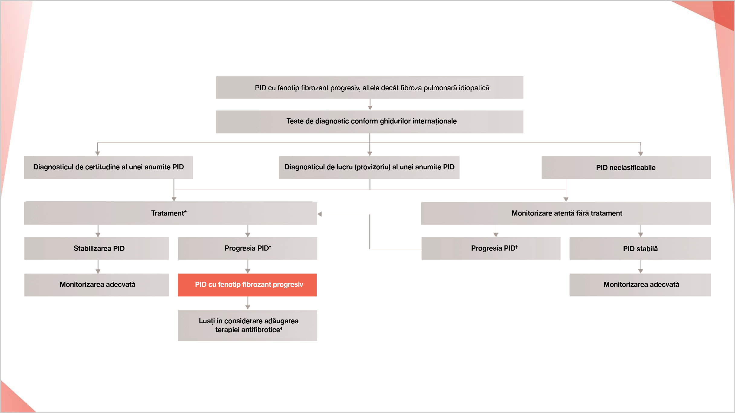 Recomandări de consens pentru diagnosticul și managementul PID non-FPI cu fenotip fibrozant progresiv